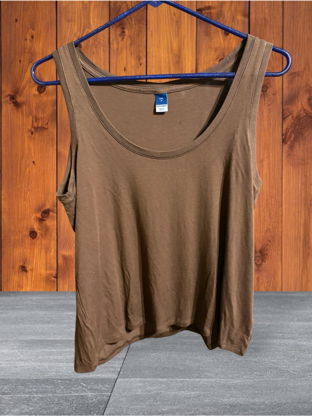 Old Navy Brown Scoop Neck Tank Top